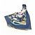 Hermès HERMES Carre Double Face 90 Seide 100% Tuch Les Mustangs Marble Navy - Ansicht 15