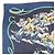 Hermès HERMES Carre Double Face 90 Seide 100% Tuch Les Mustangs Marble Navy - Ansicht 3