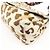 Borsa a tracolla PRADA in vitello con catena in plastica e logo triangolare Beige Brown - vista 10