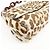Borsa a tracolla PRADA in vitello con catena in plastica e logo triangolare Beige Brown - vista 9
