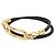 Hermès HERMES Bracciale Roulis Double Tour in pelle Veau Swift Nero Oro - vista 2
