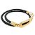 Hermès HERMES Bracciale Roulis Double Tour in pelle Veau Swift Nero Oro - vista 3