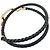Hermès HERMES Bracciale Roulis Double Tour in pelle Veau Swift Nero Oro - vista 5