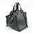 Borsa a tracolla LOEWE Anagram Hammock Medium in pelle nera - vista 4