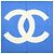 Sciarpa CHANEL COCO Mark 100% seta blu bianco navy rosso - vista 7
