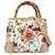 GUCCI Bamboo Flora Canvas Leather 2Way Bag Japan Limited Ivory 336032