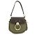 Chloé Chloe Tess Small Canvas Leather 2Way Bag Hand Bag Brown Green