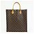 Louis Vuitton Monogram Sac Plat Tote Bag Hand Bag Brown M51140 - vista 2
