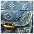 Borsa a tracolla Louis Vuitton Monogram Denim Baggy GM Blu M95048 - vista 15