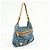 Borsa a tracolla Louis Vuitton Monogram Denim Baggy GM Blu M95048 - vista 4