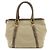 Borsa Tote 2Way PRADA in tela jacquard con logo Triangle e pelle Marrone BN1841 - vista 2