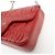 Borsa a tracolla con catena PRADA in pelle di capra nappa rossa 1BD140 - vista 11