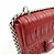Borsa a tracolla con catena PRADA in pelle di capra nappa rossa 1BD140 - vista 15