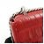 Borsa a tracolla con catena PRADA in pelle di capra nappa rossa 1BD140 - vista 16