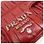 Borsa a tracolla con catena PRADA in pelle di capra nappa rossa 1BD140 - vista 19