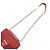 Borsa a tracolla con catena PRADA in pelle di capra nappa rossa 1BD140 - vista 6