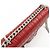 Borsa a tracolla con catena PRADA in pelle di capra nappa rossa 1BD140 - vista 9