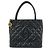 Borsa Tote CHANEL Matelassé COCO Mark Caviarskin Medallion Nera A01804