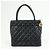 Borsa Tote CHANEL Matelassé COCO Mark Caviarskin Medallion Nera A01804 - vista 2