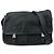 Borsa a spalla PRADA in nylon e pelle Saffiano con logo triangolare Nero