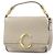 Chloé Chloe Chloe C Borsa a mano 2Way in pelle e camoscio Borsa a tracolla Greige