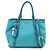 PRADA Borsa Tote 2Way in Nylon e Pelle Borsa a Mano e a Spalla Celeste BN1841