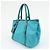 PRADA Borsa Tote 2Way in Nylon e Pelle Borsa a Mano e a Spalla Celeste BN1841 - vista 3