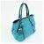 PRADA Borsa Tote 2Way in Nylon e Pelle Borsa a Mano e a Spalla Celeste BN1841 - vista 4