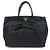 Borsa Tote PRADA in nylon, pelle e nastro Nero BN1601