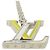 Collana Louis Vuitton in metallo laccato Bianco Giallo M00526 - vista 5