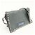 PRADA Etiquette Borsa 2Way in Pelle Borsa a Tracolla Borsa Clutch Grigia - vista 4