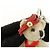 Portachiavi PRADA Motivo Orso Natale 2012 Beige Rosso - vista 14