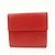 Christian Dior Logo Leather Bi-fold Compact Wallet Red - view 2