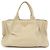 Borsa a mano PRADA Triangle Logo Canapa Vittello Daino Leather Beige