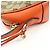 Borsa a spalla GUCCI GG Canvas Leather Beige Arancione 449413 - vista 9