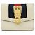 GUCCI Sherry Silvie Cartera Compacta Tri-fold de Piel Ivory 476081