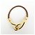 Hermès HERMES Jumbo Choker Bracciale in Pelle e Metallo Marrone Oro - vista 7