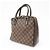 Borsa a mano Louis Vuitton Damier Canvas Leather Triana Ebene N51155 - vista 3