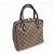 Borsa a mano Louis Vuitton Damier Canvas Leather Triana Ebene N51155 - vista 4