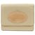 Portafoglio compatto trifold in nylon e pelle con logo PRADA Beige 1M0170