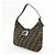 Borsa a tracolla e borsa a mano FENDI in tela Zucca e pelle Black Brown 26569 - vista 3
