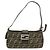 FENDI Borsa a mano e a tracolla in pelle e tela Zucca Marrone 26722