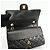 Borsa a tracolla con catena CHANEL Matelasse 25 Double Flap Nera A01112 - vista 17