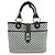 Céline CELINE Macadam Canvas Leder Tote Bag Handtasche Grau Schwarz
