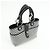 Céline CELINE Macadam Canvas Leder Tote Bag Handtasche Grau Schwarz - Ansicht 4