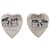 Orecchini GUCCI Trademark a forma di cuore SV925 Silver - vista 2