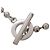 Bracciale GUCCI a catena a pallini con chiusura toggle SV925 Argento - vista 4
