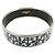 Hermès HERMES Email GM Bracciale Rigido Guadalquivir Placcato Argento Bianco Nero