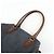 FENDI Etnico Borsa Tote in Pelle e Denim Borsa a Tracolla Marrone Blu 8BN162 - vista 6