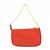 FENDI Pochette a mano con catena in pelle goffrata Rosso 8M0271 - vista 2